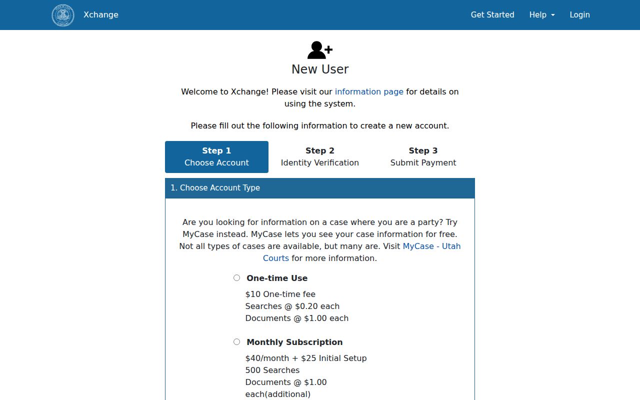 Wasatch County criminal court access options on Xchange registration