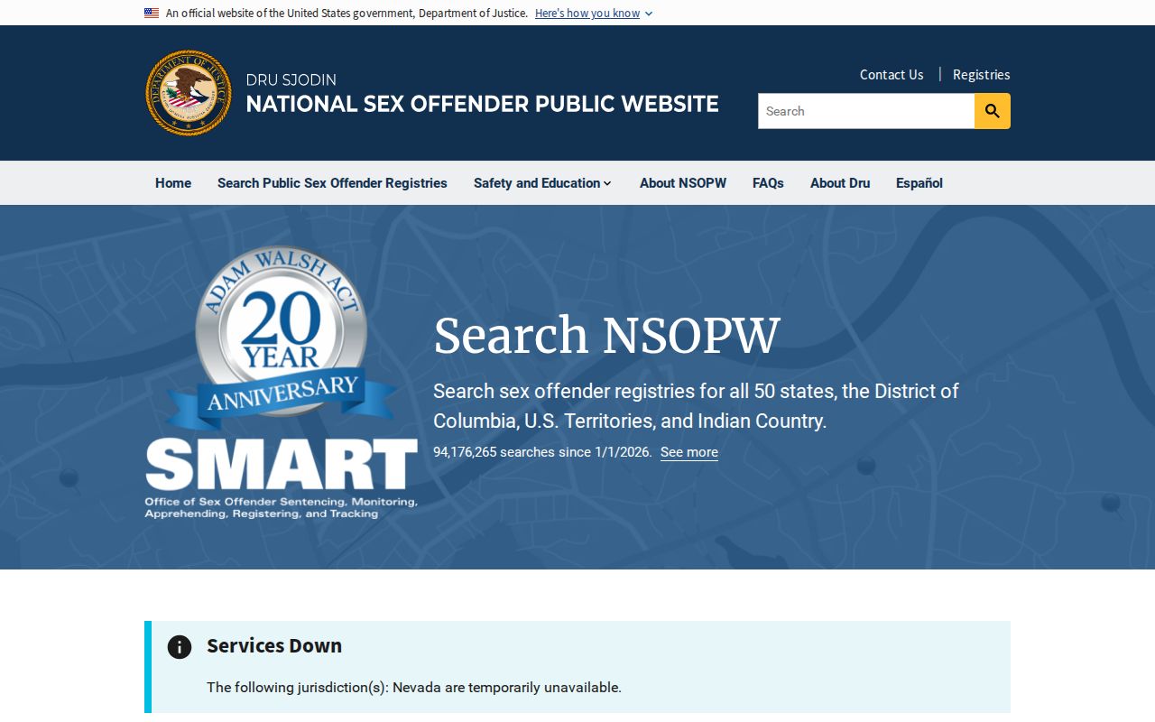 NSOPW national supplement to a Wasatch County sex offender search